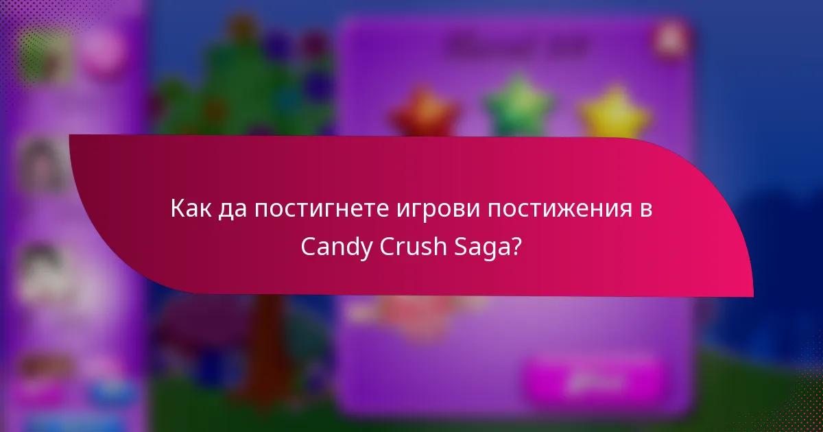 Как да постигнете игрови постижения в Candy Crush Saga?