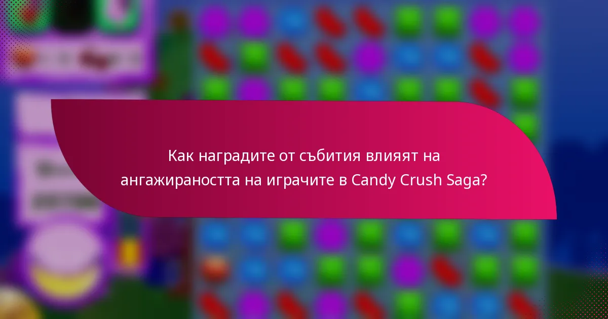 Как наградите от събития влияят на ангажираността на играчите в Candy Crush Saga?