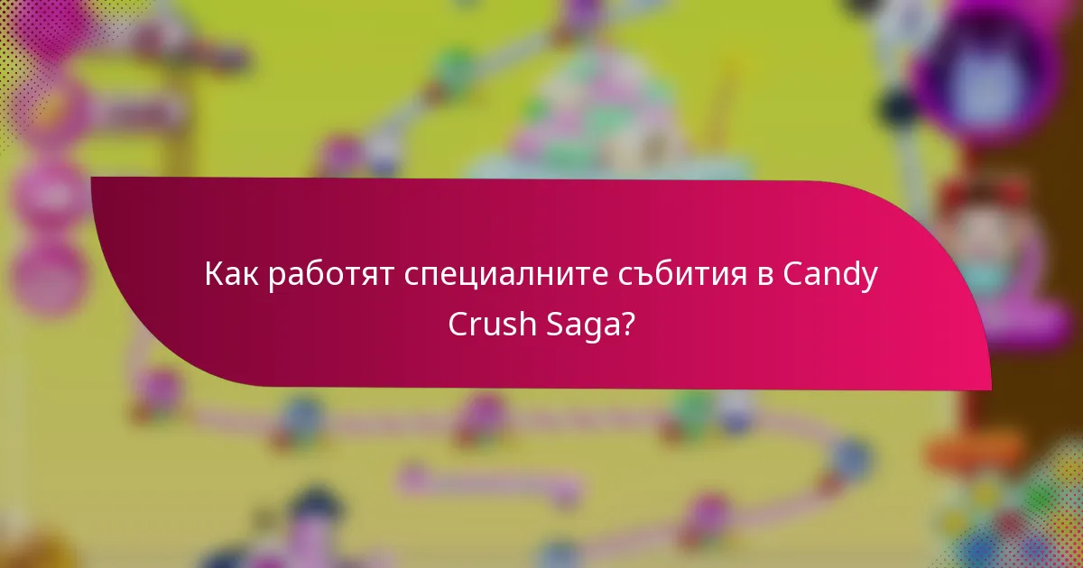 Как работят специалните събития в Candy Crush Saga?