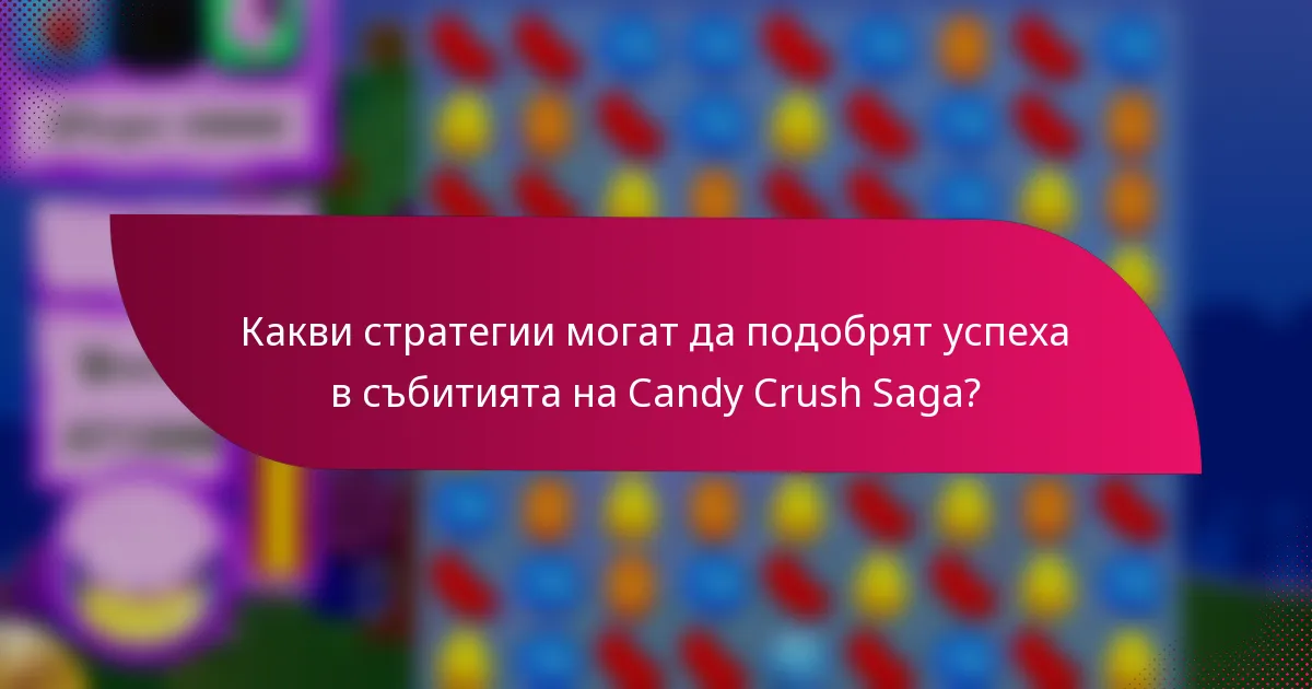 Какви стратегии могат да подобрят успеха в събитията на Candy Crush Saga?
