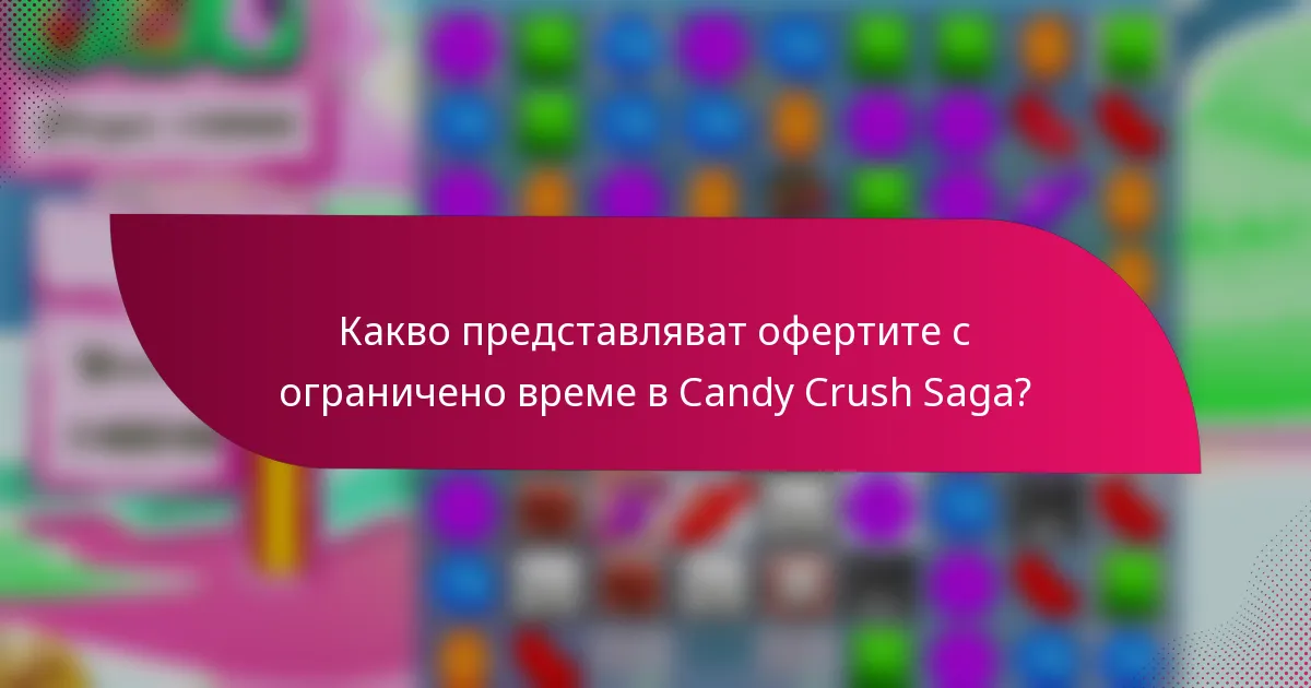 Какво представляват офертите с ограничено време в Candy Crush Saga?